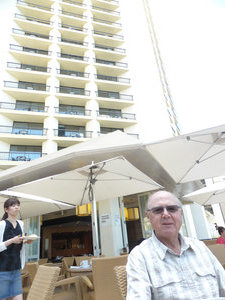 Scenes around and in the Hyatt Regency Waikiki Honolulu at breakfast time