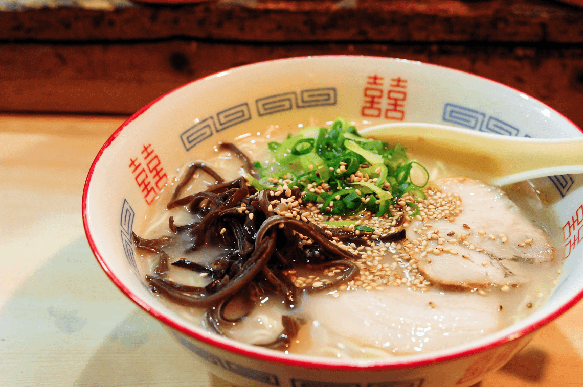 tonkotsu ramen in Hakata, Japan