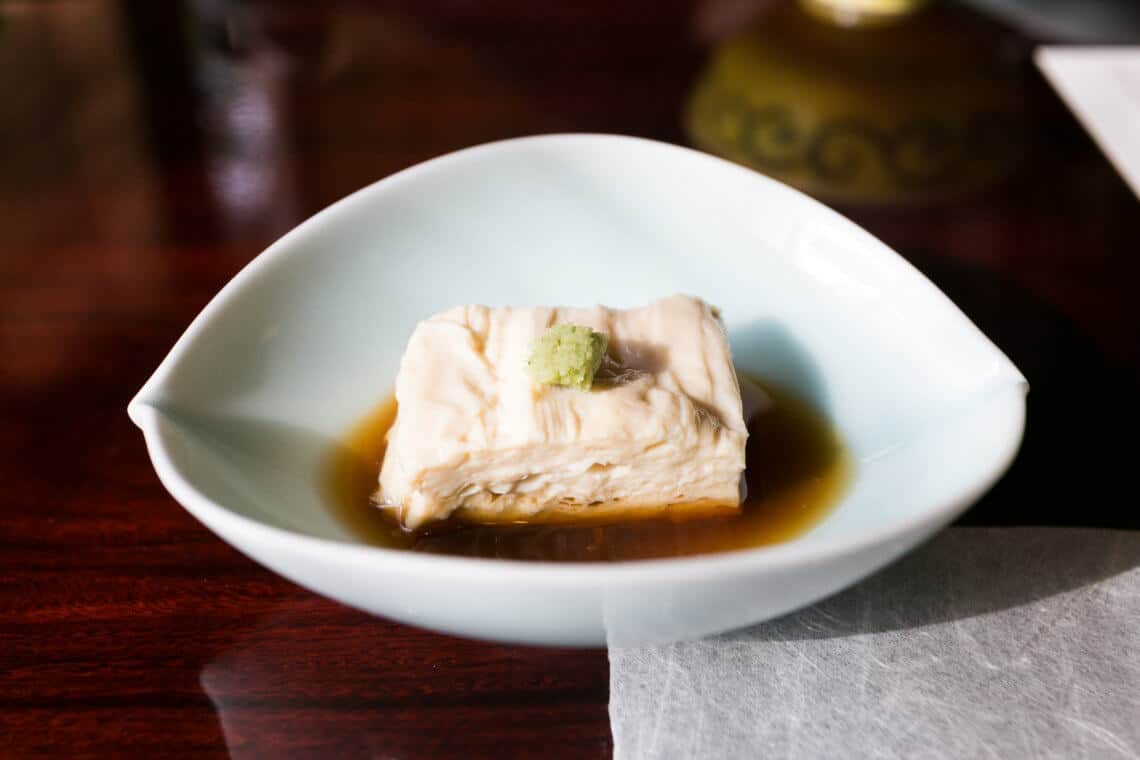 Yuba, a tofu dish in Kyoto, Japan