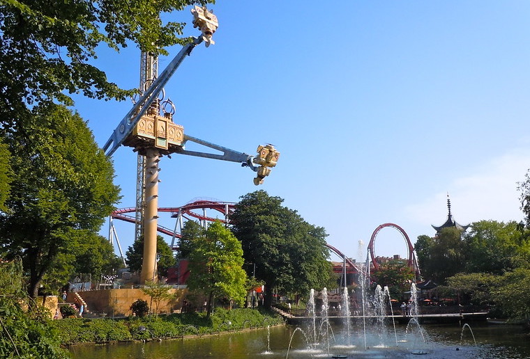 There are plenty of thrilling rides at Tivoli Gardens in Copenhagen