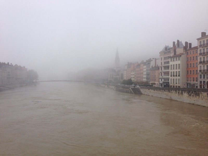 Lyon in November fog