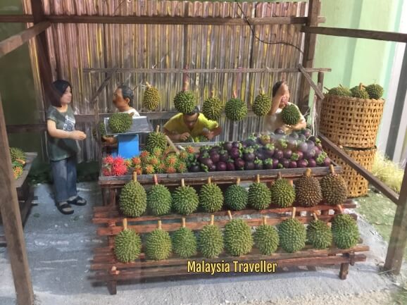 Model of a durian seller.