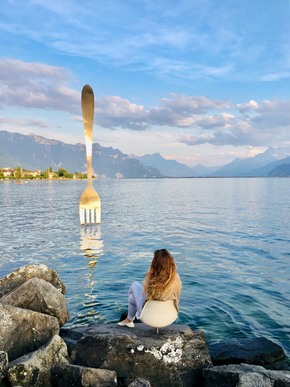 The Fork in Lake Geneva at Vevey