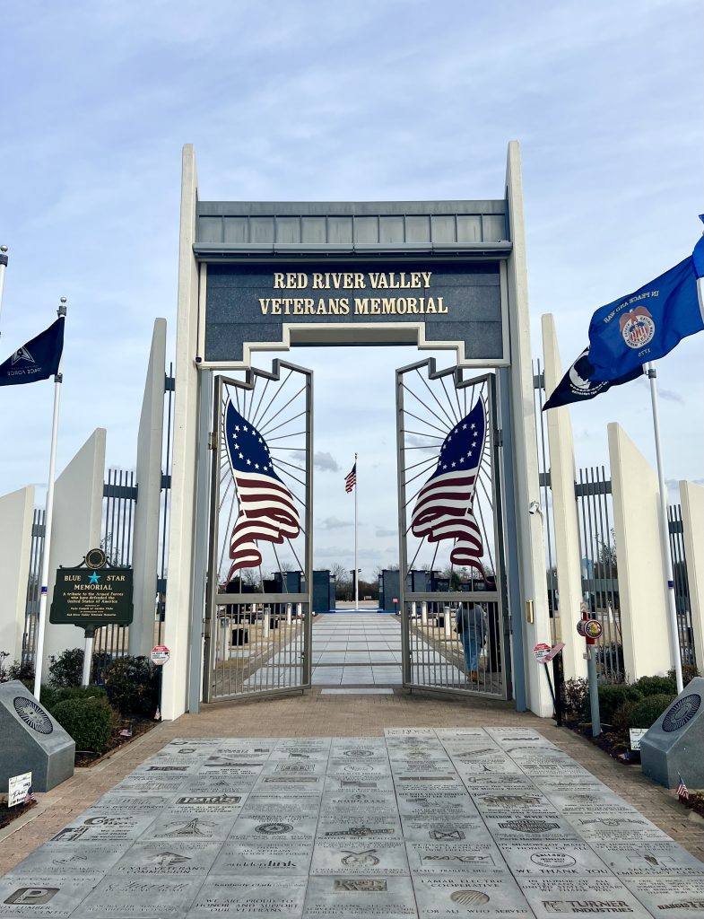 Entrance to the Red River Valley Veterans Memorial in Paris, Texas