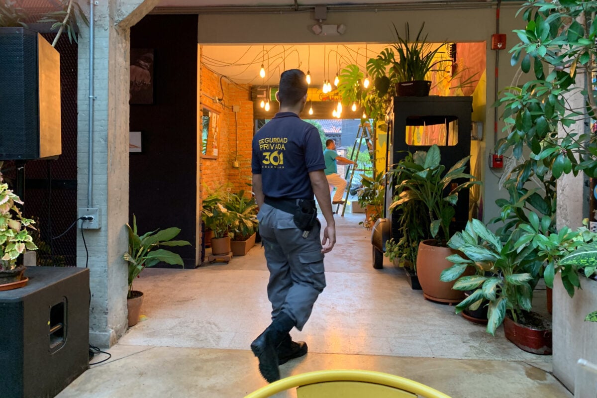 Medellin Security Guard with Gun