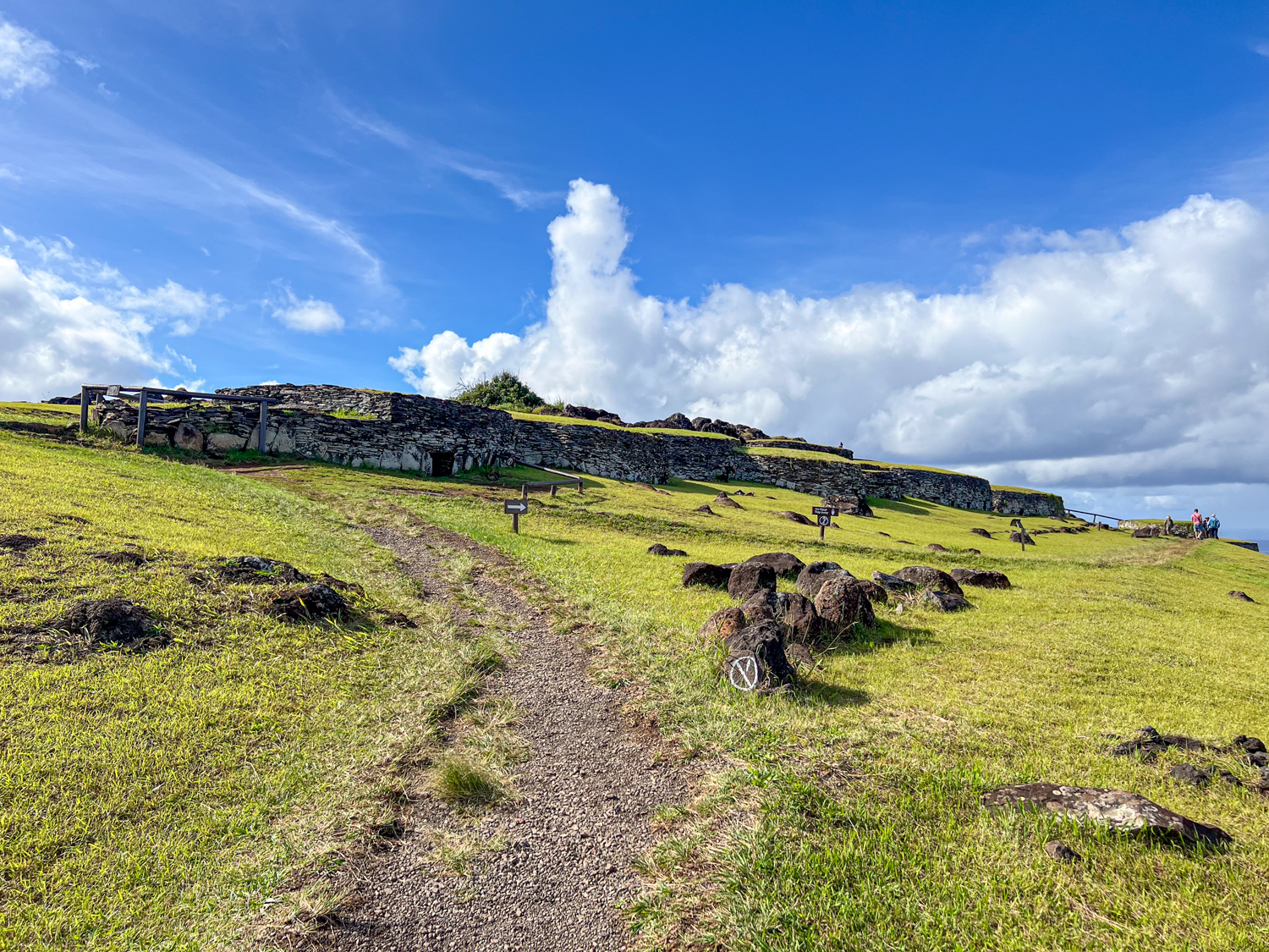 Ceremonial village of Orongo on Rapa Nui.