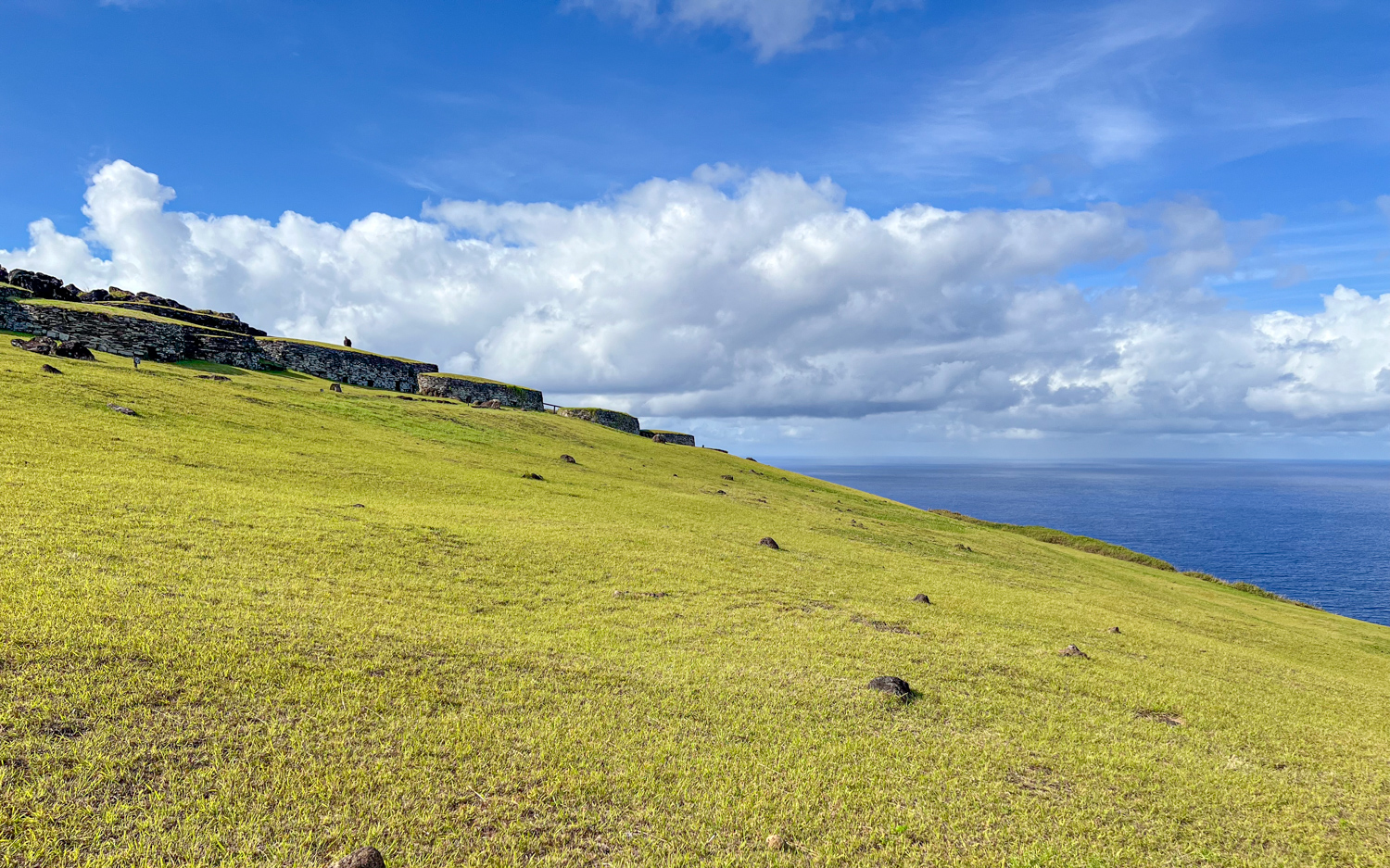 Orongo stone buildings