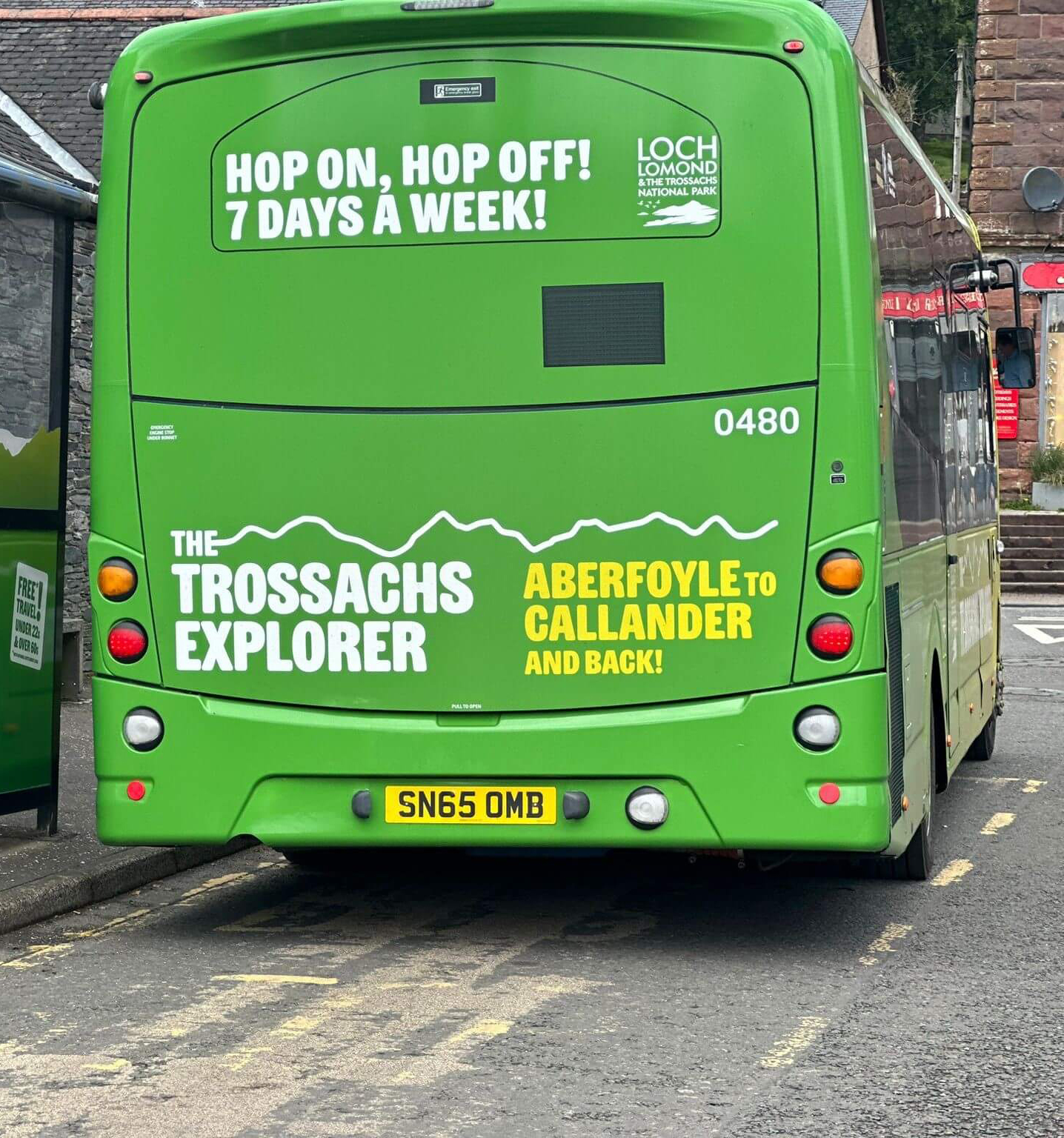 The Trossachs Explorer bus.