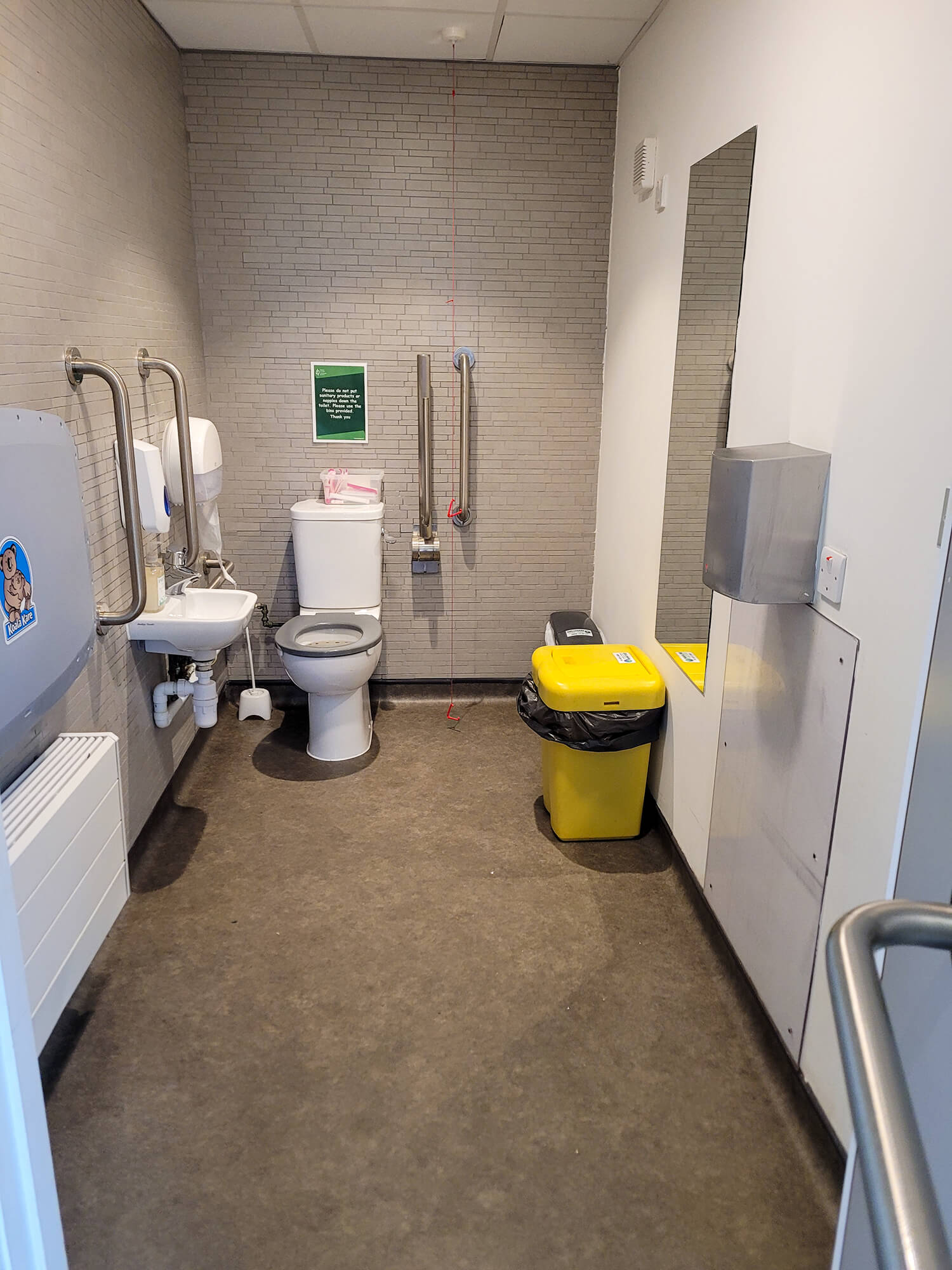 Accessible toilet at The Lodge Forest Visitor Centre