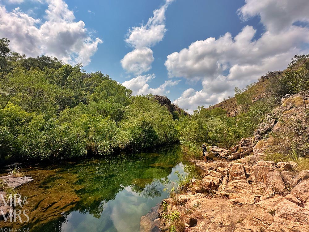 Maguk waterfall in Kakadu - river of Barramundi Gorge