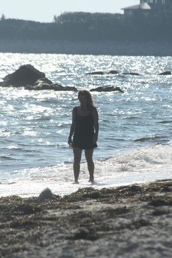 Jackie Gately at the beach