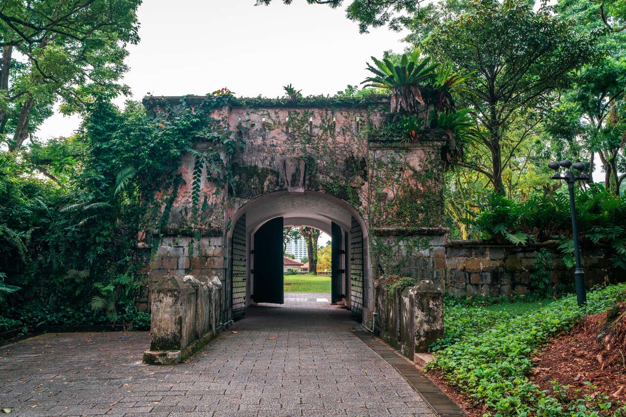 A gate at Fort Canning Park in Singapore