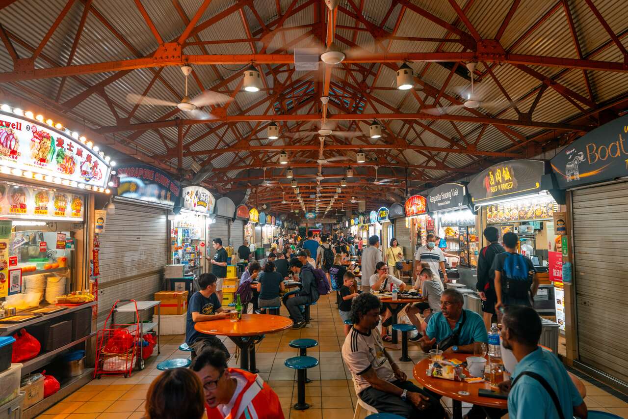 Maxwell Hawker Market at Chinatown in Singapore