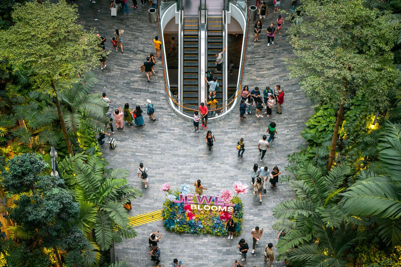 People at Jewel in Singapore