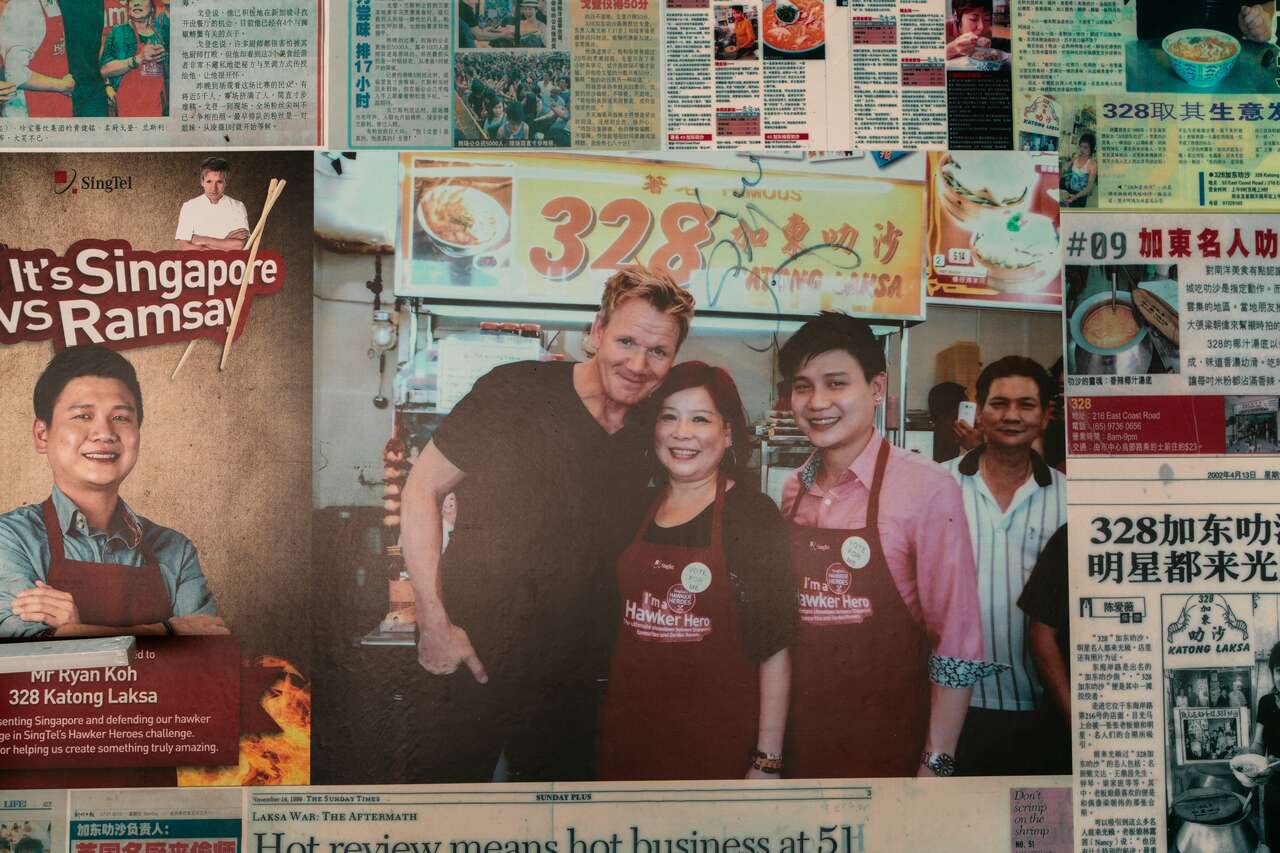 Gordon Ramsey at 328 Katong Laksa in Joo Chiat, Singapore