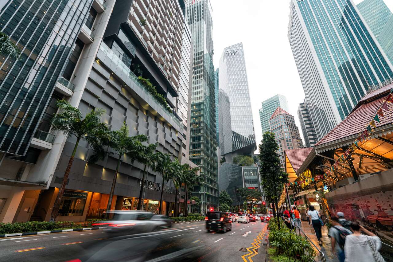 A road in Singapore