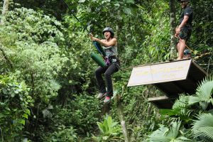 Ziplining in Pacuare