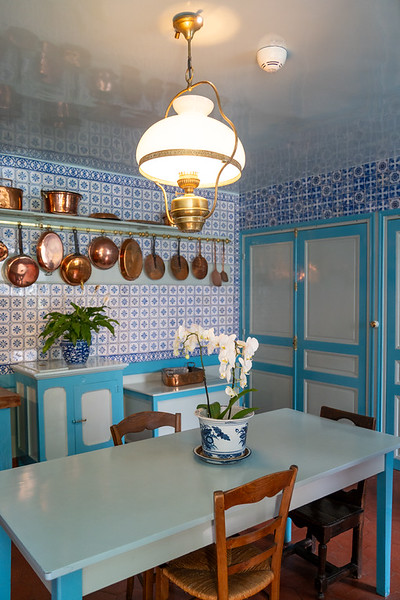 Monet's blue kitchen