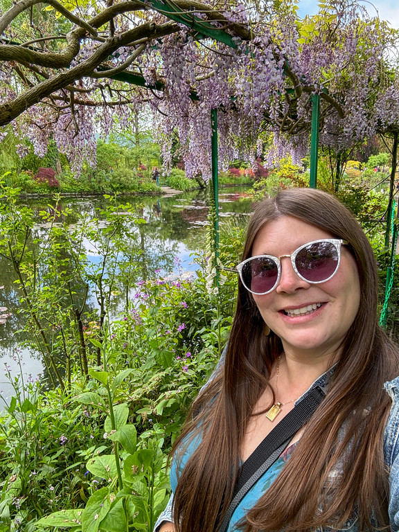 Amanda in Monet's Water Garden in Giverny