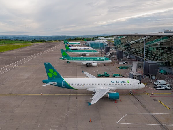 Planes parked at Cork Airport