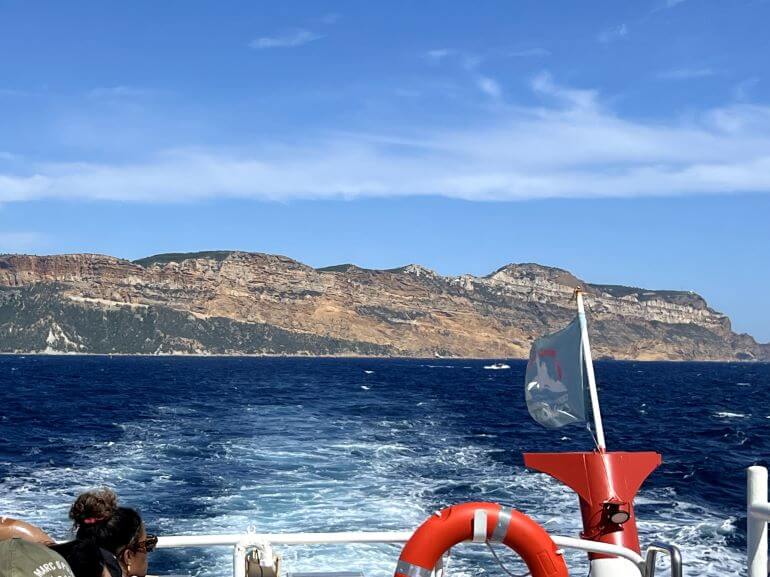 On a boat tour of the Calanques of the French Riviera near Marseille, France