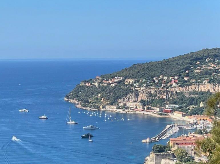 Vista of the Mediterranean Sea along the French Riviera