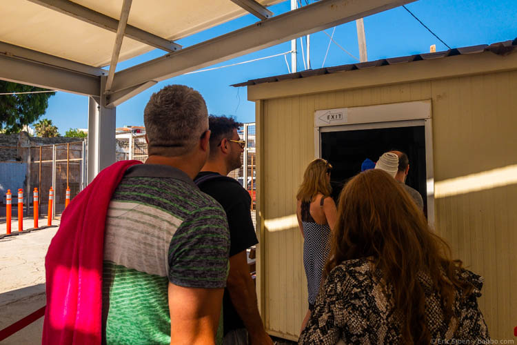 Passport control in Kos, Greece. The best ever!