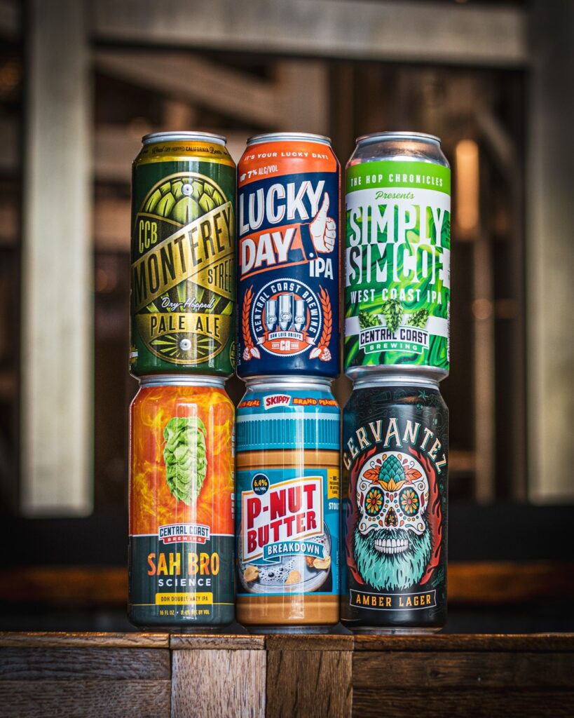 Central Coast Brewing unique beer cans