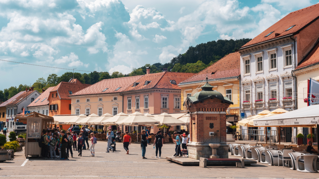 Charming streets of Samobor, Central Croatia