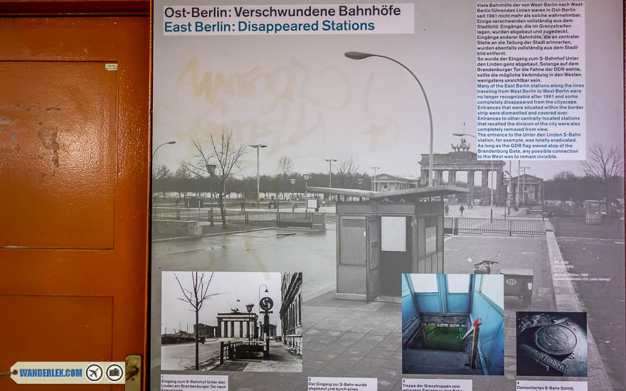 Exhibits in Nordbahnhof Ghost Station