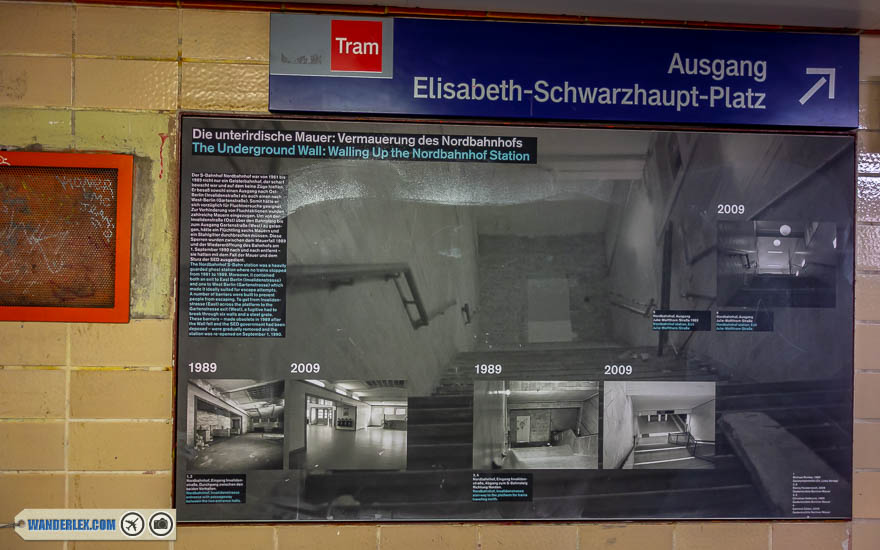 Exhibits in Nordbahnhof Ghost Station