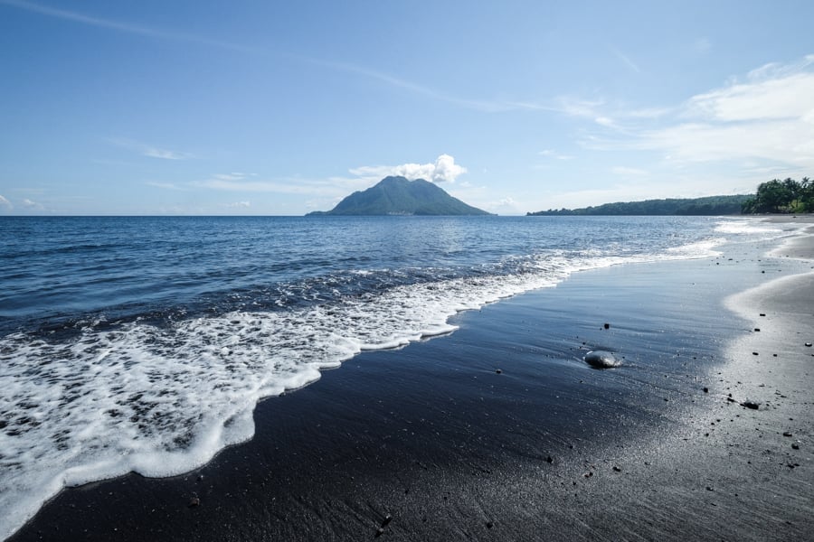 Pantai Tolire Black Sand Beach