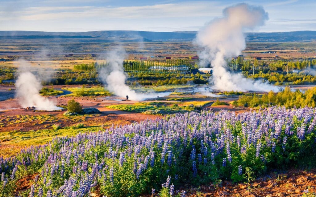 Geysir Geothermal Area in Iceland, Golden Circle