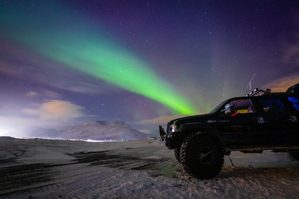 Private Northern Lights tour in Iceland by Super Jeep