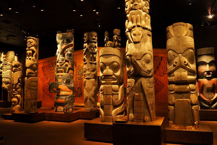 Totem Poles at the Royal BC Museum