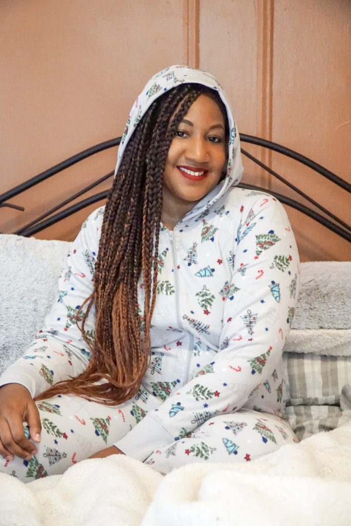 Affordable Christmas Pajamas for Women - Festive Trees Onesie from Macy's