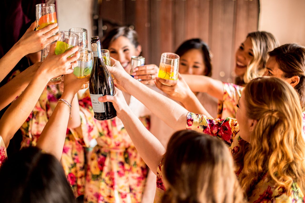 Happy Women Toasting Glasses