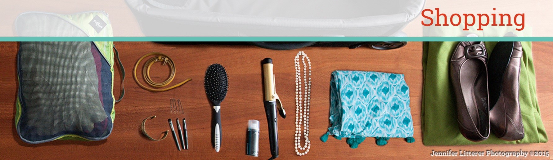 A flat lay of hair accessories