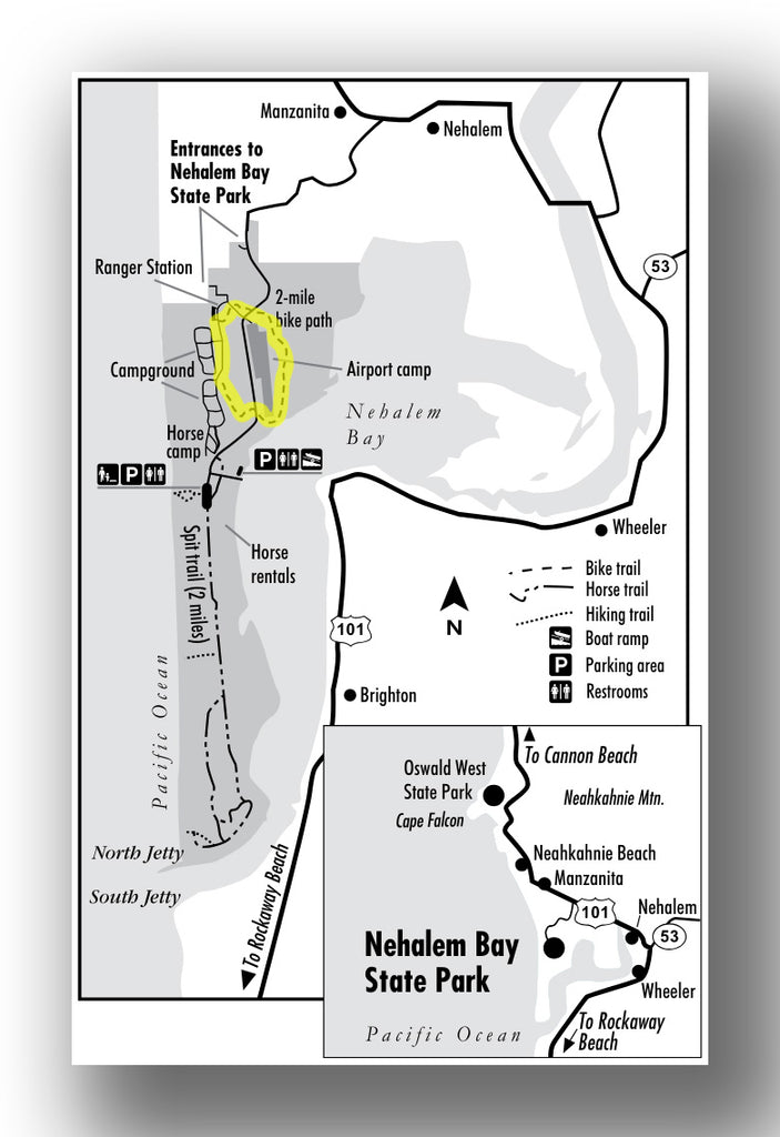 Nehalem Bay Loop Trail map