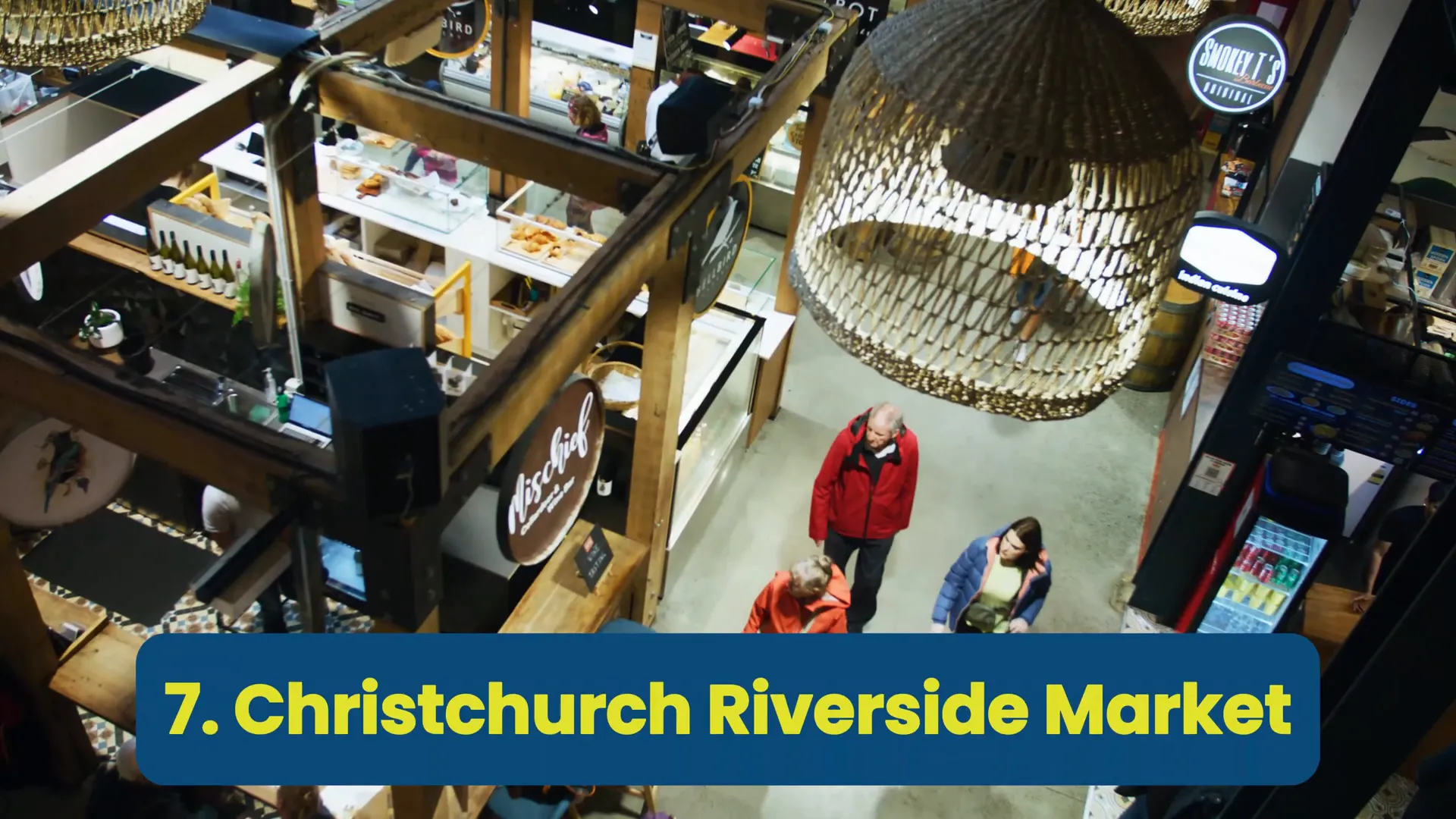 Bustling stalls at Christchurch Riverside Market