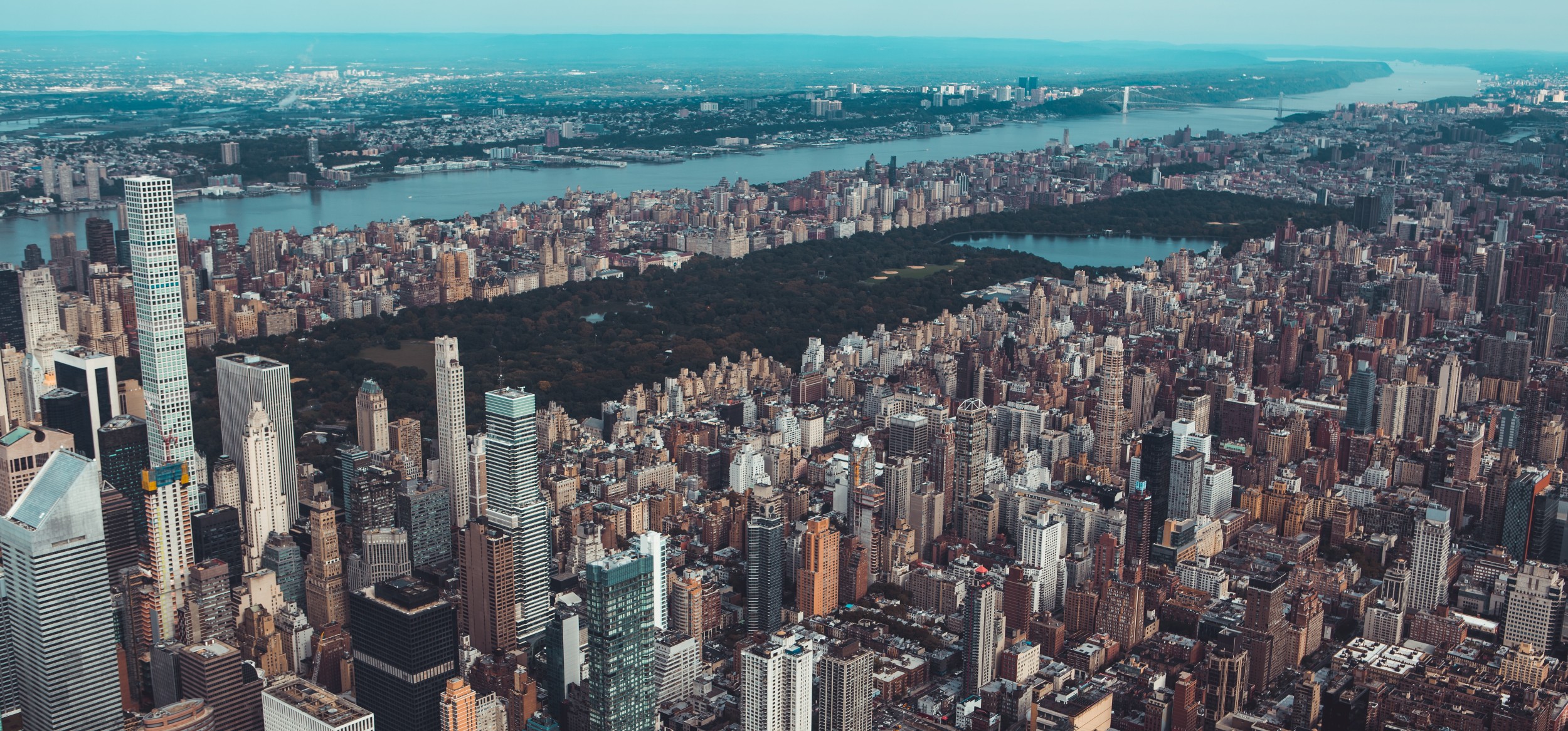 Central Park in the middle of Midtown Manhattan