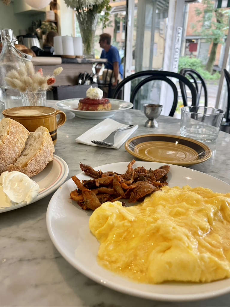 Delicious breakfast at Babbo.