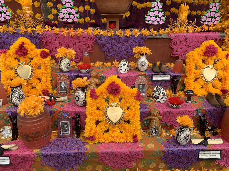 an ofrenda or altar for day of the dead