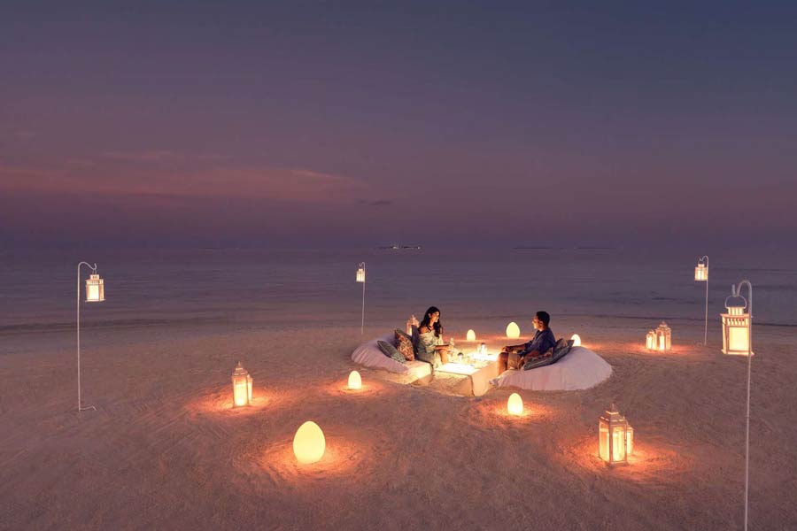 Romantic Beach Dining at Jumeirah Maldives Olhahali