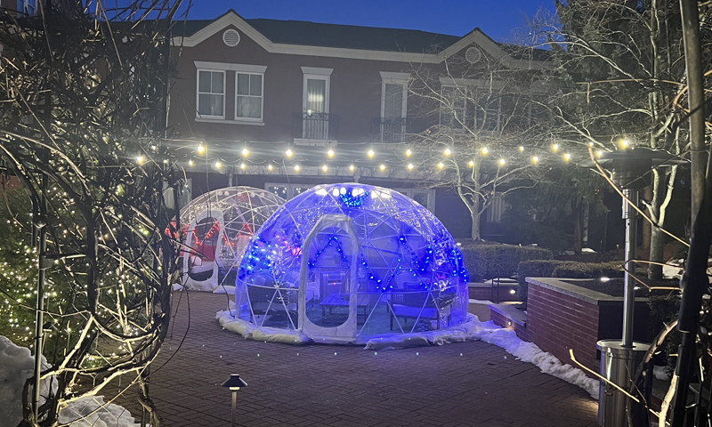 Portland Harbor Hotel Igloos; Photo Credit: Kirstie Archambault at Visit Portland