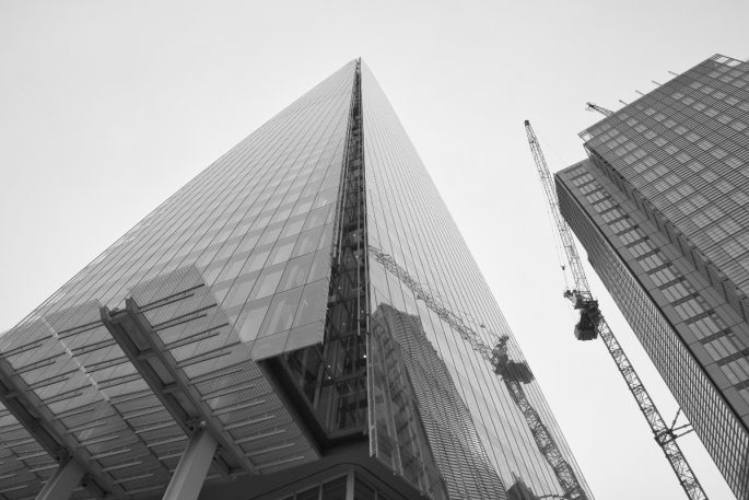 Close-up view of The Shard