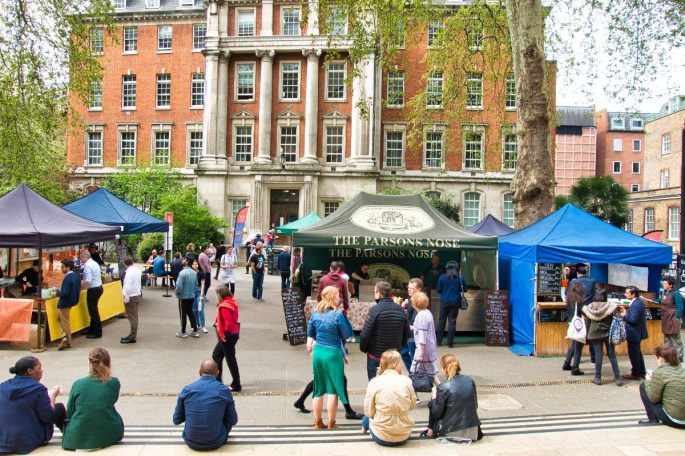 Farmers Market near The Shard