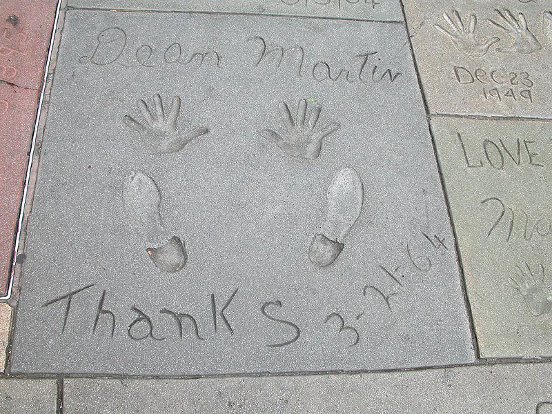 Dean Martin prints at Chinese Theatre