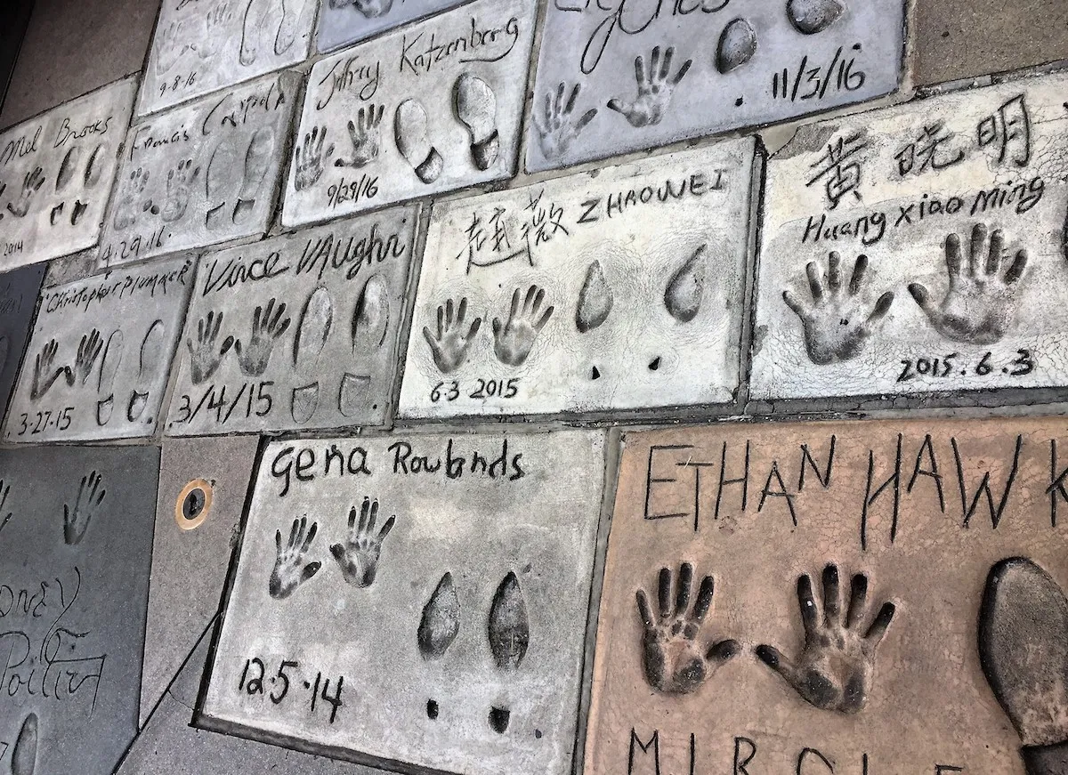 Hollywood Star Handprints and Footprints outside Grauman's Chinese Theatre in the Forecourt of the Stars