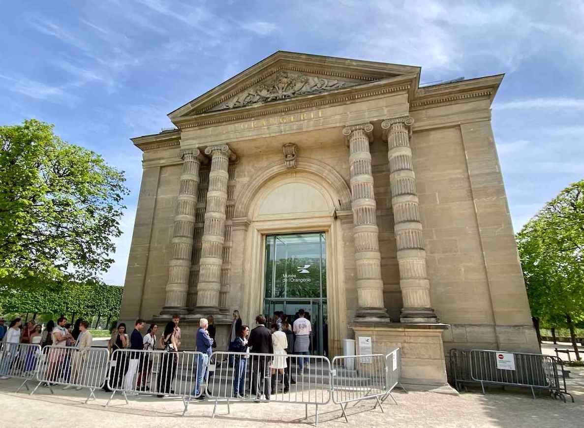 Stone exterior of the Orangerie, an Impressionist Museum in Paris.